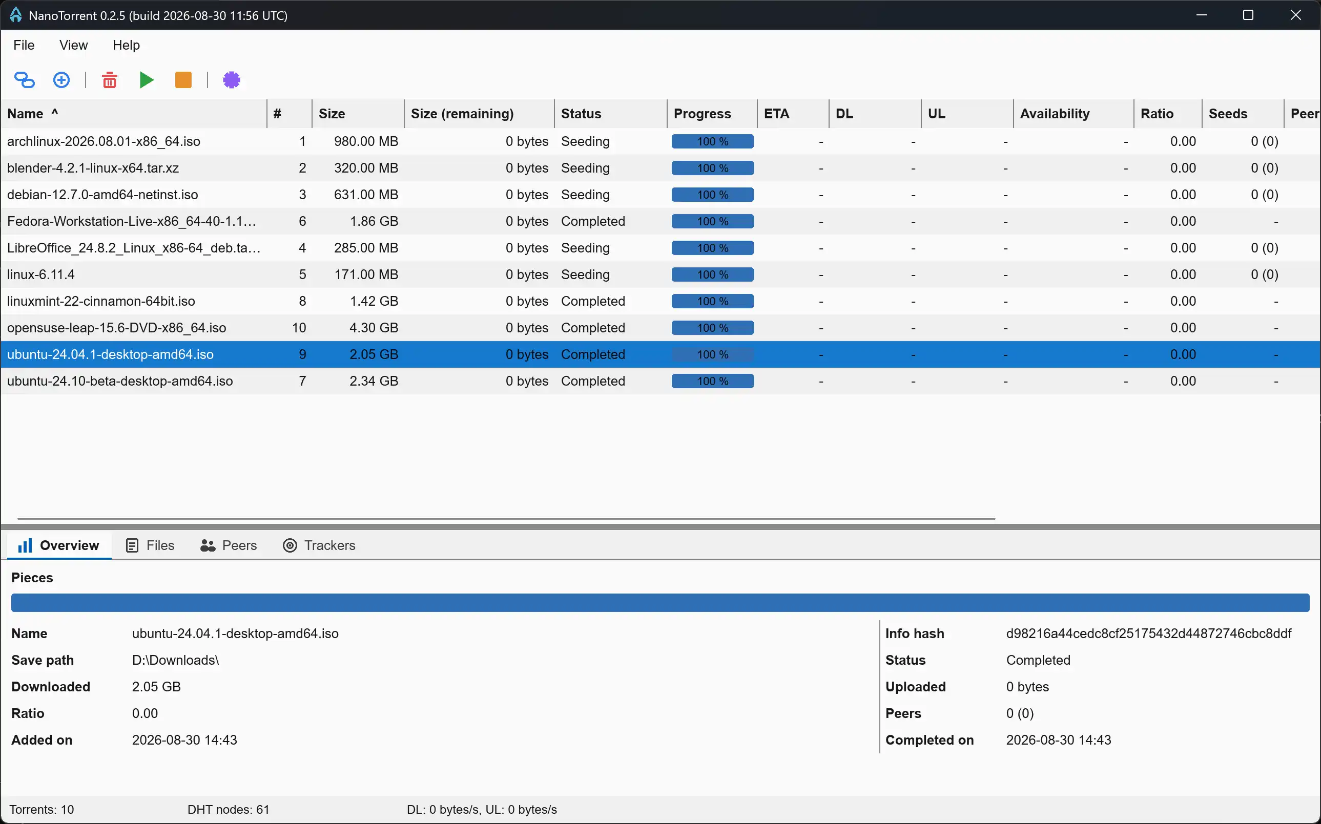 The main window in its light theme